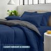 imageBare Home Reversible BedinABag Comforter ampamp Sheet Set  Full Extra Long  Down Alternative  Soft  Bedding Set Full XL TaupeSand SandDark BlueGrey  Dark Blue