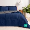 imageBare Home Reversible BedinABag Comforter ampamp Sheet Set  Full Extra Long  Down Alternative  Soft  Bedding Set Full XL TaupeSand SandDark BlueGrey  Dark Blue