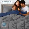 imageBare Home Reversible BedinABag Comforter ampamp Sheet Set  Full Extra Long  Down Alternative  Soft  Bedding Set Full XL TaupeSand SandDark BlueGrey  Grey
