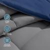 imageBare Home Reversible BedinABag Comforter ampamp Sheet Set  Full Extra Long  Down Alternative  Soft  Bedding Set Full XL TaupeSand SandDark BlueGrey  Grey