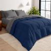 imageBare Home Reversible BedinABag Comforter ampamp Sheet Set  Full Extra Long  Down Alternative  Soft  Bedding Set Full XL TaupeSand SandDark BlueGrey  Grey