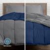 imageBare Home Reversible BedinABag Comforter ampamp Sheet Set  Full Extra Long  Down Alternative  Soft  Bedding Set Full XL TaupeSand SandDark BlueGrey  Grey