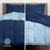 imageBare Home Reversible BedinABag Comforter ampamp Sheet Set  Full Extra Long  Down Alternative  Soft  Bedding Set Full XL TaupeSand SandDark BlueLight Blue  Dark Blue