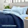 imageBare Home Reversible BedinABag Comforter ampamp Sheet Set  Full Extra Long  Down Alternative  Soft  Bedding Set Full XL TaupeSand SandDark BlueLight Blue  Light Blue