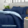 imageBare Home Reversible BedinABag Comforter ampamp Sheet Set  Full Extra Long  Down Alternative  Soft  Bedding Set Full XL TaupeSand SandDark BlueLight Blue  Dark Blue