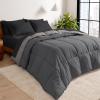 imageBare Home Reversible BedinABag Comforter ampamp Sheet Set  Full Extra Long  Down Alternative  Soft  Bedding Set Full XL TaupeSand SandGreyLight Grey  Black