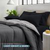 imageBare Home Reversible BedinABag Comforter ampamp Sheet Set  Full Extra Long  Down Alternative  Soft  Bedding Set Full XL TaupeSand SandGreyLight Grey  Black