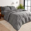 imageBare Home Reversible BedinABag Comforter ampamp Sheet Set  Full Extra Long  Down Alternative  Soft  Bedding Set Full XL TaupeSand SandLight GreyGrey  Grey