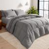 imageBare Home Reversible BedinABag Comforter ampamp Sheet Set  Full Extra Long  Down Alternative  Soft  Bedding Set Full XL TaupeSand SandLight GreyGrey  Light Grey