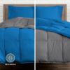 imageBare Home Reversible BedinABag Comforter ampamp Sheet Set  Full Extra Long  Down Alternative  Soft  Bedding Set Full XL TaupeSand SandMedium BlueGrey  Medium Blue