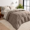 imageBare Home Reversible BedinABag Comforter ampamp Sheet Set  Full Extra Long  Down Alternative  Soft  Bedding Set Full XL TaupeSand SandTaupeSand  Sand