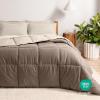 imageBare Home Reversible BedinABag Comforter ampamp Sheet Set  Full Extra Long  Down Alternative  Soft  Bedding Set Full XL TaupeSand SandTaupeSand  Sand