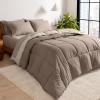 imageBare Home Reversible BedinABag Comforter ampamp Sheet Set  Full Extra Long  Down Alternative  Soft  Bedding Set Full XL TaupeSand SandTaupeSand  Taupe