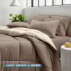imageBare Home Reversible BedinABag Comforter ampamp Sheet Set  Full Extra Long  Down Alternative  Soft  Bedding Set Full XL TaupeSand SandTaupeSand  Taupe
