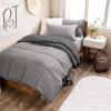 imageBare Home Reversible BedinABag Comforter ampamp Sheet Set  Full Extra Long  Down Alternative  Soft  Bedding Set Full XL TaupeSand SandLight GreyGrey  Light Grey