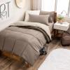 imageBare Home Reversible BedinABag Comforter ampamp Sheet Set  Full Extra Long  Down Alternative  Soft  Bedding Set Full XL TaupeSand SandTaupeSand  Taupe