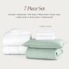imageBare Home Apartment Ready Organic Cotton Percale Duvet Bundle  Twin XL  7 Pieces Including Duvet Cover Set with Insert Sheet Set ampamp Mattress Pad  Lightweight ampamp Breathable  Twin XL Grey09  Willow