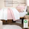 imageBare Home Apartment Ready Organic Cotton Percale Duvet Bundle  Twin XL  7 Pieces Including Duvet Cover Set with Insert Sheet Set ampamp Mattress Pad  Lightweight ampamp Breathable  Twin XL Grey12  Dusty Pink