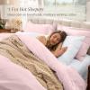 imageBare Home Apartment Ready Organic Cotton Percale Duvet Bundle  Twin XL  7 Pieces Including Duvet Cover Set with Insert Sheet Set ampamp Mattress Pad  Lightweight ampamp Breathable  Twin XL Grey12  Dusty Pink