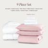 imageBare Home Apartment Ready Organic Cotton Percale Duvet Bundle  Twin XL  7 Pieces Including Duvet Cover Set with Insert Sheet Set ampamp Mattress Pad  Lightweight ampamp Breathable  Twin XL Grey12  Dusty Pink
