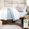 imageBare Home Apartment Ready Organic Cotton Percale Duvet Bundle  Twin XL  7 Pieces Including Duvet Cover Set with Insert Sheet Set ampamp Mattress Pad  Lightweight ampamp Breathable  Twin XL Grey08  Winter Blue