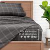imageBare Home Queen Sheet Set  Luxury 1800 UltraSoft Microfiber Double Brushed  Deep Pockets  Easy Fit  4 Piece Set Queen Modern Plaid  GreyWhite