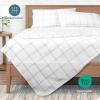 imageBare Home Queen Sheet Set  Luxury 1800 UltraSoft Microfiber Double Brushed  Deep Pockets  Easy Fit  4 Piece Set Queen Modern Plaid  WhiteGrey
