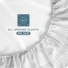 imageBare Home Queen Sheet Set  Luxury 1800 UltraSoft Microfiber Double Brushed  Deep Pockets  Easy Fit  4 Piece Set Queen Modern Plaid  WhiteGrey