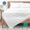 imageBare Home Queen Sheet Set  Luxury 1800 UltraSoft Microfiber Queen Bed Sheets  Double Brushed  Deep Pockets  Easy Fit  4 Piece Set  Bedding Sheets ampamp Pillowcases Queen Grid  WhiteGrey