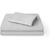 imageBare Home Queen Sheet Set  Hotel Luxury  Deep Pockets  Double Brushed Microfiber for Softness  Easy Fit  4 Piece Set  Bed Sheets with Envelope Pillowcases Queen SandCloud Grey