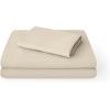 imageBare Home Queen Sheet Set  Hotel Luxury  Deep Pockets  Double Brushed Microfiber for Softness  Easy Fit  4 Piece Set  Bed Sheets with Envelope Pillowcases Queen SandSand