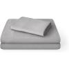 imageBare Home Queen Sheet Set  Hotel Luxury  Deep Pockets  Double Brushed Microfiber for Softness  Easy Fit  4 Piece Set  Bed Sheets with Envelope Pillowcases Queen SandLight Grey