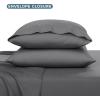 imageBare Home Queen Sheet Set  Hotel Luxury  Deep Pockets  Double Brushed Microfiber for Softness  Easy Fit  4 Piece Set  Bed Sheets with Envelope Pillowcases Queen SandGrey