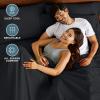 imageBare Home Queen Sheet Set  Hotel Luxury  Deep Pockets  Double Brushed Microfiber for Softness  Easy Fit  4 Piece Set  Bed Sheets with Envelope Pillowcases Queen SandBlack