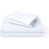 imageBare Home Queen Sheet Set  Hotel Luxury  Deep Pockets  Double Brushed Microfiber for Softness  Easy Fit  4 Piece Set  Bed Sheets with Envelope Pillowcases Queen SandWhite