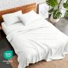 imageBare Home Queen Sheet Set  Hotel Luxury  Deep Pockets  Double Brushed Microfiber for Softness  Easy Fit  4 Piece Set  Bed Sheets with Envelope Pillowcases Queen SandCream