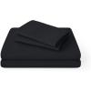 imageBare Home Queen Sheet Set  Hotel Luxury  Deep Pockets  Double Brushed Microfiber for Softness  Easy Fit  4 Piece Set  Bed Sheets with Envelope Pillowcases Queen SandBlack