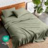 imageBare Home Queen Sheet Set  Hotel Luxury  Deep Pockets  Double Brushed Microfiber for Softness  Easy Fit  4 Piece Set  Bed Sheets with Envelope Pillowcases Queen SandSage