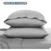 imageBare Home Queen Sheet Set  Hotel Luxury  Deep Pockets  Double Brushed Microfiber for Softness  Easy Fit  4 Piece Set  Bed Sheets with Envelope Pillowcases Queen SandLight Grey