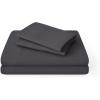 imageBare Home Queen Sheet Set  Hotel Luxury  Deep Pockets  Double Brushed Microfiber for Softness  Easy Fit  4 Piece Set  Bed Sheets with Envelope Pillowcases Queen SandForged Iron Grey