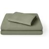 imageBare Home Queen Sheet Set  Hotel Luxury  Deep Pockets  Double Brushed Microfiber for Softness  Easy Fit  4 Piece Set  Bed Sheets with Envelope Pillowcases Queen SandSage