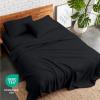 imageBare Home Queen Sheet Set  Hotel Luxury  Deep Pockets  Double Brushed Microfiber for Softness  Easy Fit  4 Piece Set  Bed Sheets with Envelope Pillowcases Queen SandBlack