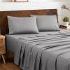 imageBare Home Queen Sheet Set  Hotel Luxury  Deep Pockets  Double Brushed Microfiber for Softness  Easy Fit  4 Piece Set  Bed Sheets with Envelope Pillowcases Queen SandLight Grey