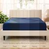 imageBare Home 100 Organic Cotton Sateen Fitted Sheet  Smooth Sateen Weave  Breathable ampamp Cooling  Hotel Luxury  Durable Fitted Sheet  Deep Pocket Queen Taupe08  Dark Blue