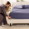 imageBare Home 100 Organic Cotton Sateen Fitted Sheet  Smooth Sateen Weave  Breathable ampamp Cooling  Hotel Luxury  Durable Fitted Sheet  Deep Pocket Queen Taupe11  Dusty Purple