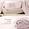 imageBare Home 100 Organic Cotton Sateen Fitted Sheet  Smooth Sateen Weave  Breathable ampamp Cooling  Hotel Luxury  Durable Fitted Sheet  Deep Pocket Queen Taupe13  Dusty Pink