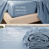 imageBare Home 100 Organic Cotton Sateen Fitted Sheet  Smooth Sateen Weave  Breathable ampamp Cooling  Hotel Luxury  Durable Fitted Sheet  Deep Pocket Queen Taupe10  Dusty Blue