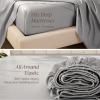 imageBare Home 100 Organic Cotton Sateen Fitted Sheet  Smooth Sateen Weave  Breathable ampamp Cooling  Hotel Luxury  Durable Fitted Sheet  Deep Pocket Queen Taupe04  Light Grey
