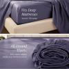 imageBare Home 100 Organic Cotton Sateen Fitted Sheet  Smooth Sateen Weave  Breathable ampamp Cooling  Hotel Luxury  Durable Fitted Sheet  Deep Pocket Queen Taupe11  Dusty Purple
