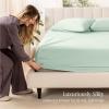 imageBare Home 100 Organic Cotton Sateen Fitted Sheet  Smooth Sateen Weave  Breathable ampamp Cooling  Hotel Luxury  Durable Fitted Sheet  Deep Pocket Queen Taupe14  Willow
